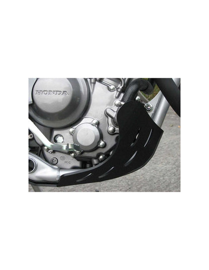 Right side of the black 6mm HDPE plastic skid plate for Honda CRF250L