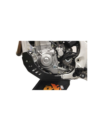 Left side of the black 6mm HDPE plastic skid plate for Honda CRF250R - CRF450R