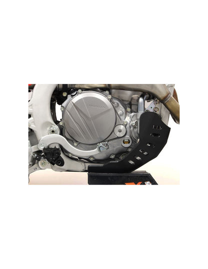 Right side of the black 6mm HDPE plastic skid plate for Honda CRF250R - CRF450R