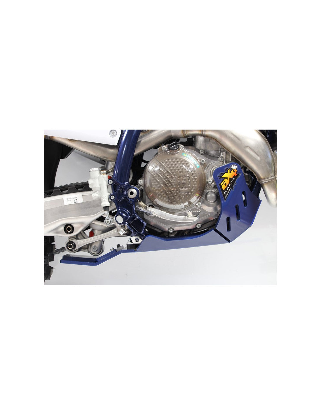 Côté droit du sabot bleu en plastique PEHD avec protection de biellette pour Husqvarna FC450 - FE450