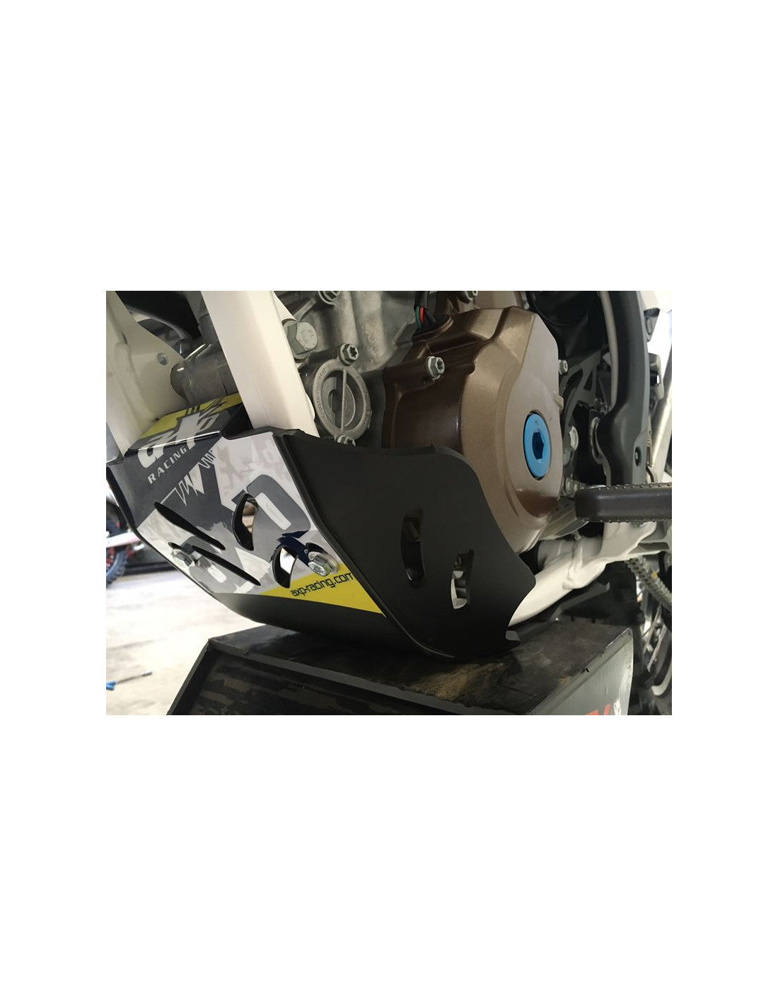 6mm black HDPE plastic skid plate for Husqvarna FE250 - FE350