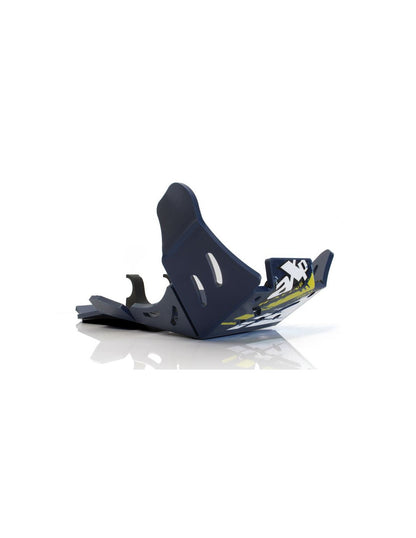 Sabot bleu en plastique PEHD avec protection de biellette pour Husqvarna FE250 - FE350