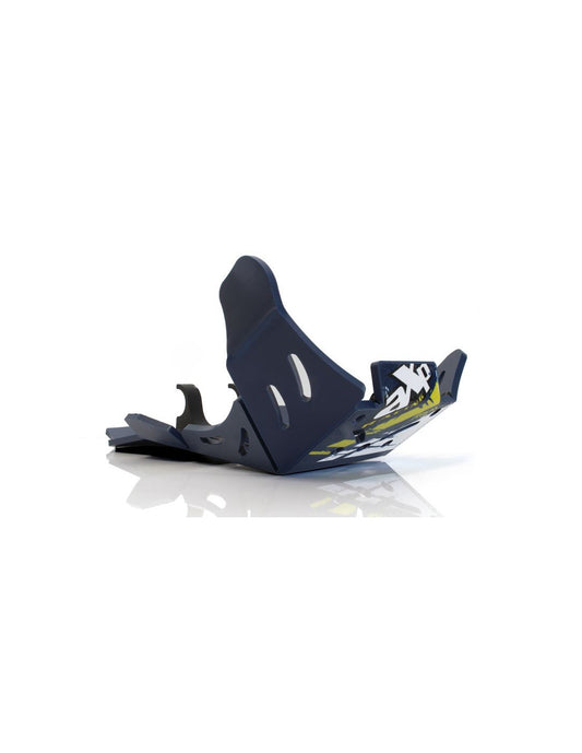 Sabot bleu en plastique PEHD avec protection de biellette pour Husqvarna FE250 - FE350