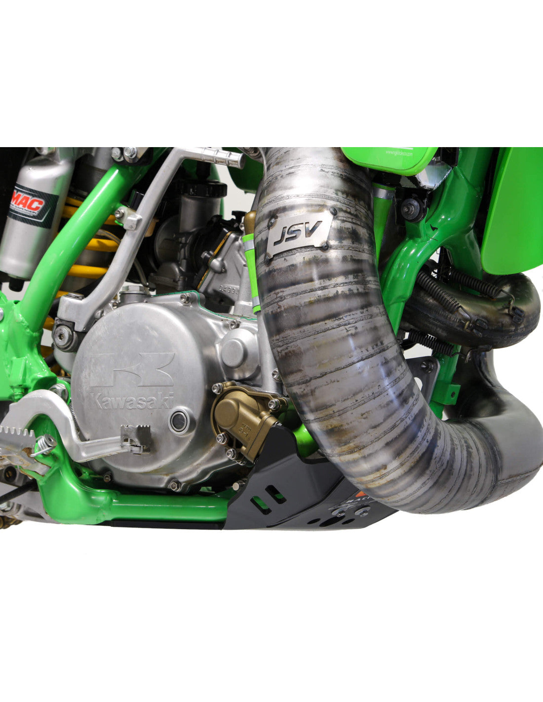 Côté droit du sabot en plastique PEHD pour Kawasaki KX250 y KX500