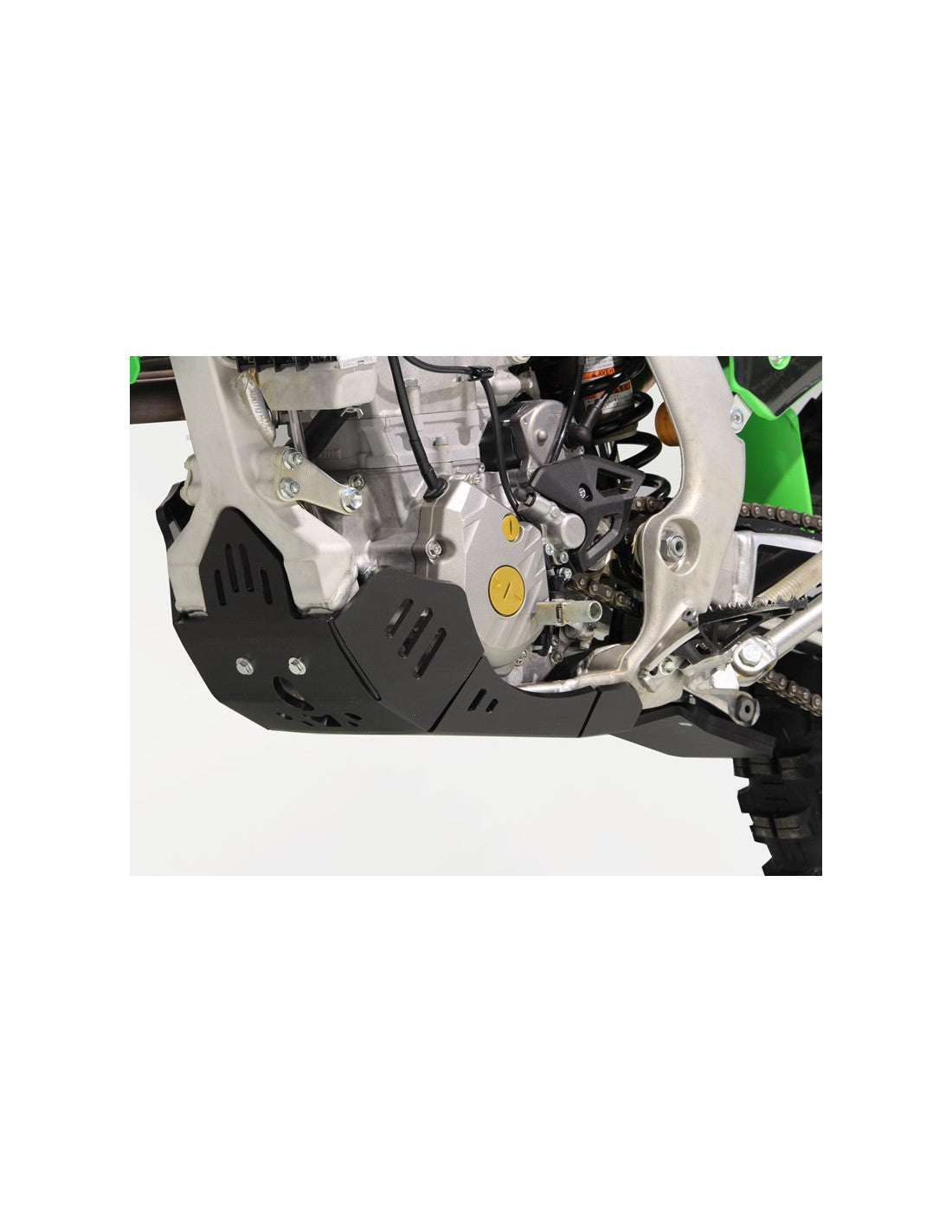 Côté gauche du sabot en plastique PEHD avec protection de biellette pour Kawasaki KX250