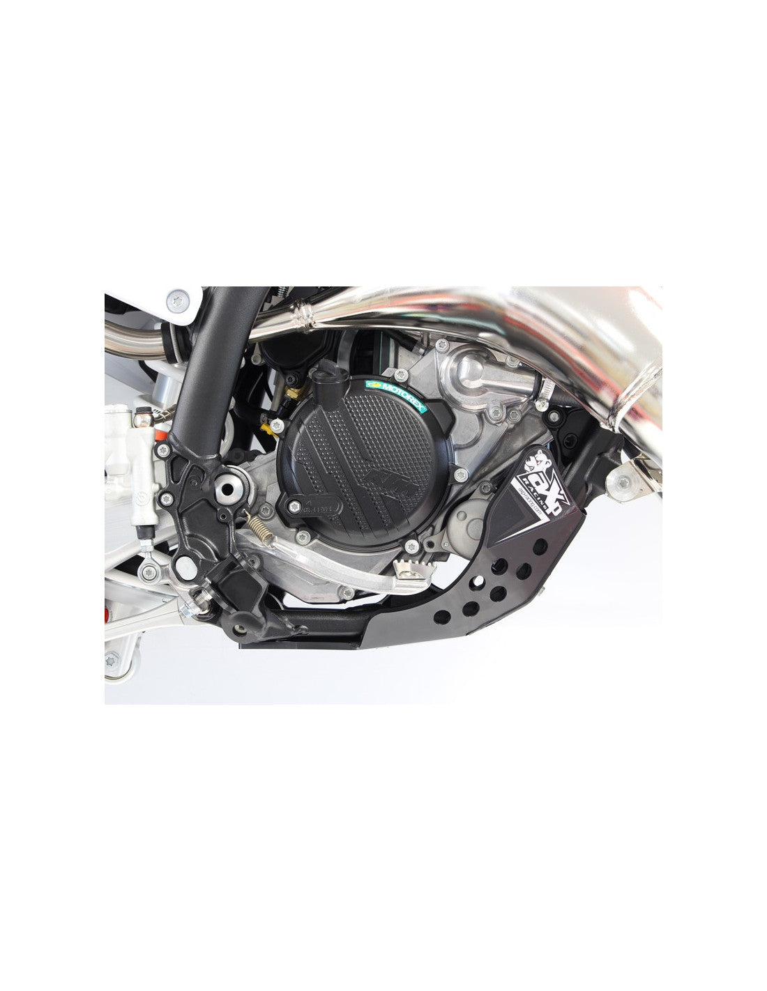 Right side of the black HDPE plastic skid plate for KTM and Husqvarna