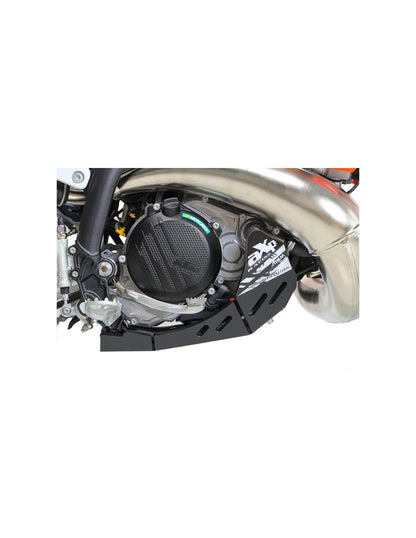 Right side of the black HDPE plastic skid plate for KTM 250EXC and 300EXC