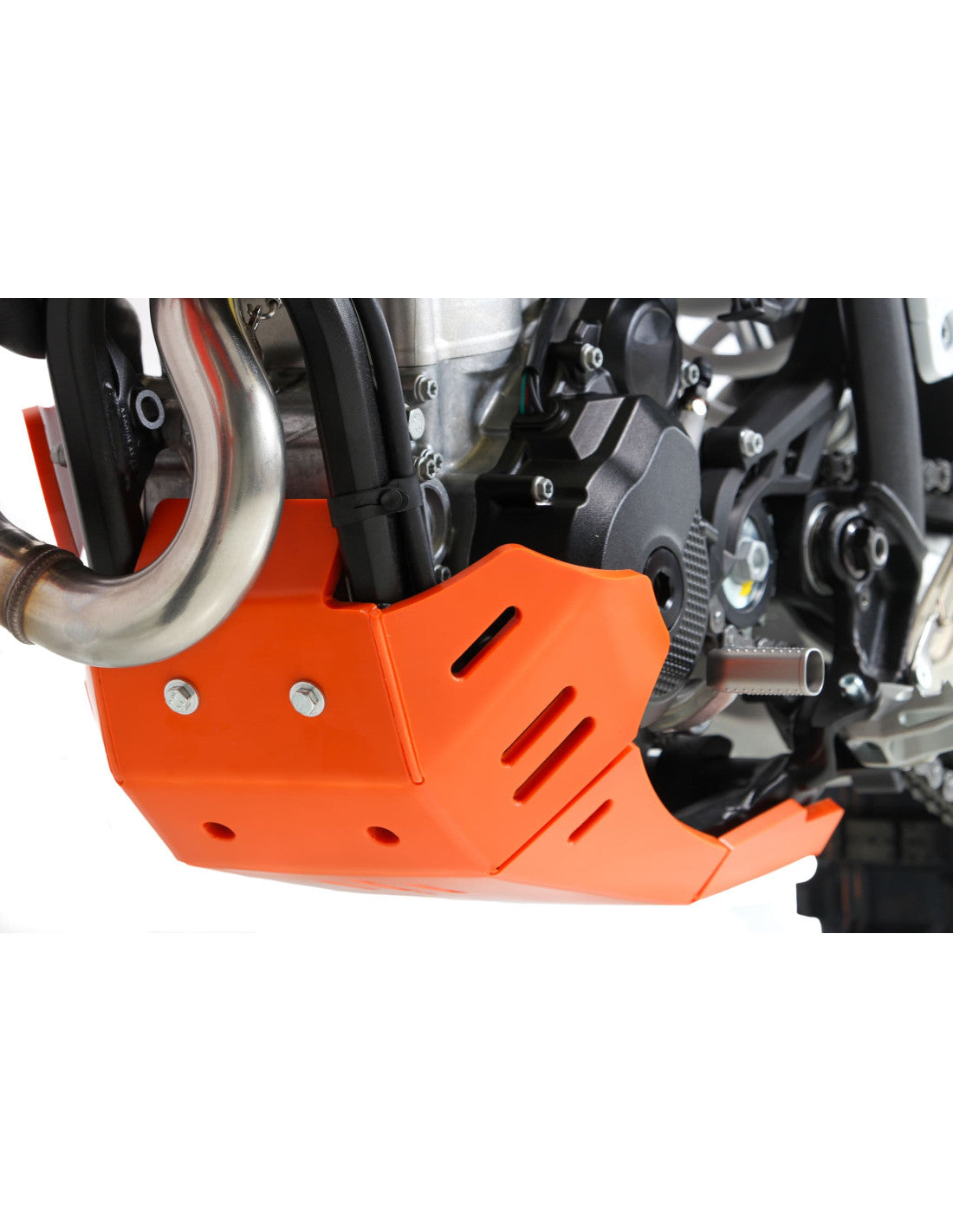 Côté gauche du sabot orange en plastique PEHD pour KTM 250EXCF et 350EXCF