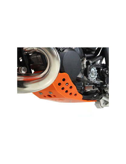 Côté gauche du sabot en plastique PEHD orange 6mm pour KTM et Husqvarna 250 - 300
