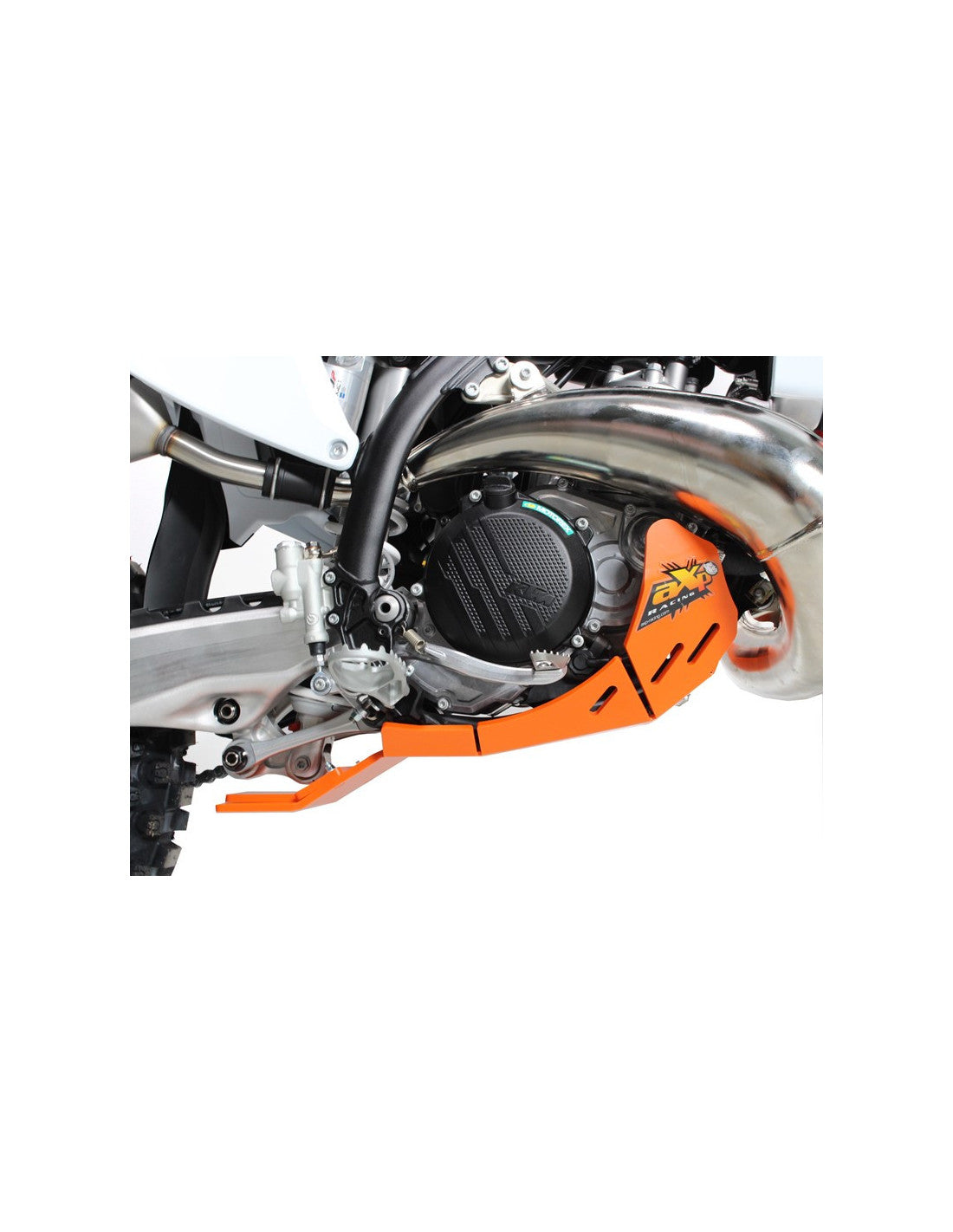 Côté droit du sabot orange en plastique PEHD avec protection de biellette pour KTM 250SX - 300XC