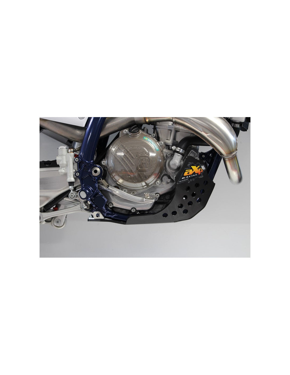Right side of the black HDPE plastic skid plate for KTM - Husqvarna
