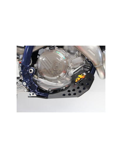Right side of the black 6mm HDPE plastic skid plate for Husqvarna - KTM