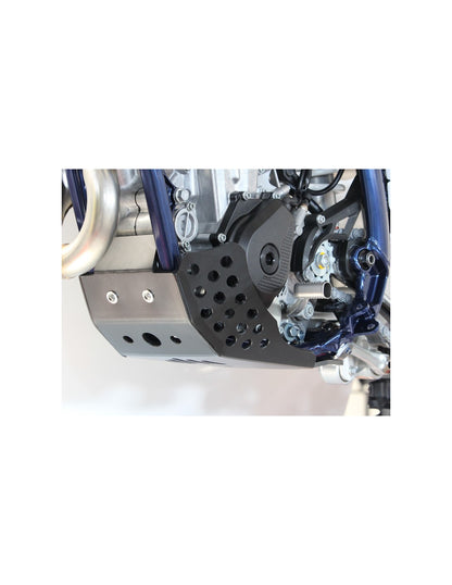 Left side of the black 6mm HDPE plastic skid plate for Husqvarna - KTM