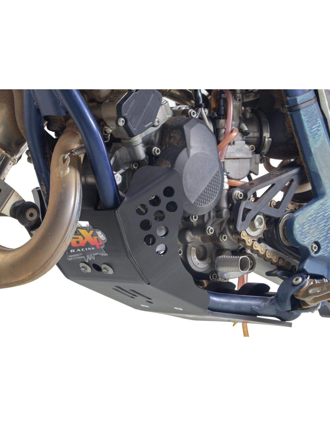 Right side of the 6mm black HDPE plastic skid plate for KTM 85SX, Husqvarna TC85 and GasGas MC85