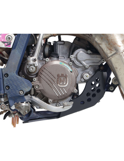 Coté gauche du sabot noir en plastique PEHD 6mm pour KTM 85SX, Husqvarna TC85 et GasGas MC85