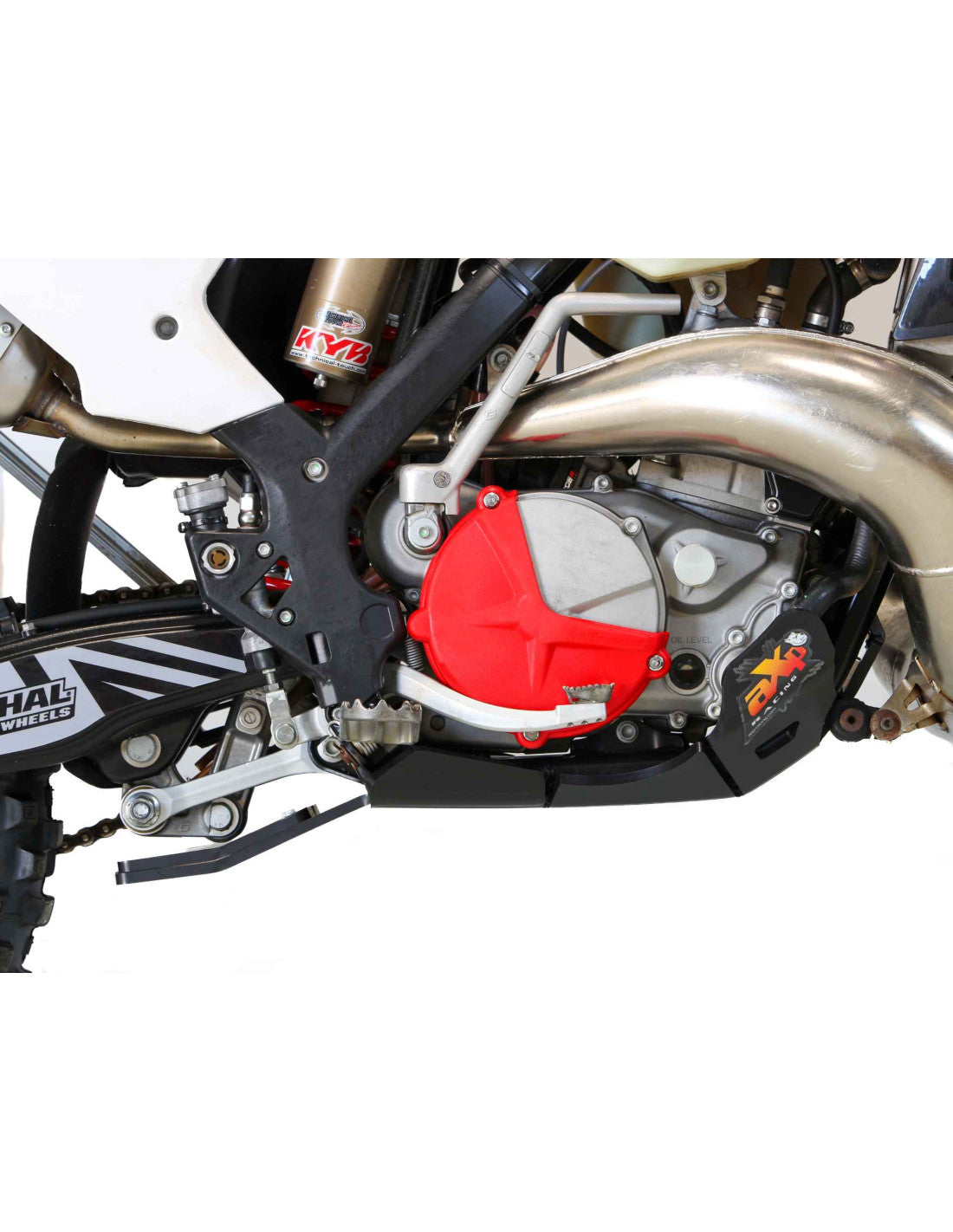 Right side of the HDPE plastic skid plate for Rieju MR250 and MR300 pro