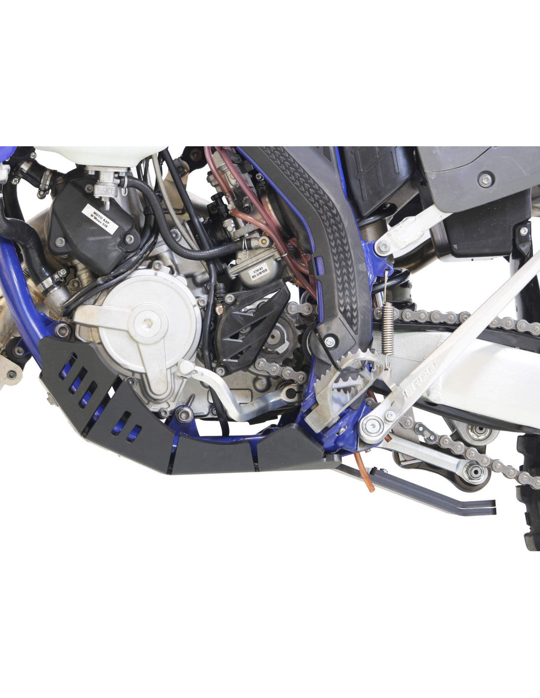 Côté gauche du sabot noir en plastique PEHD avec protection de biellette pour Sherco 125SE Factory