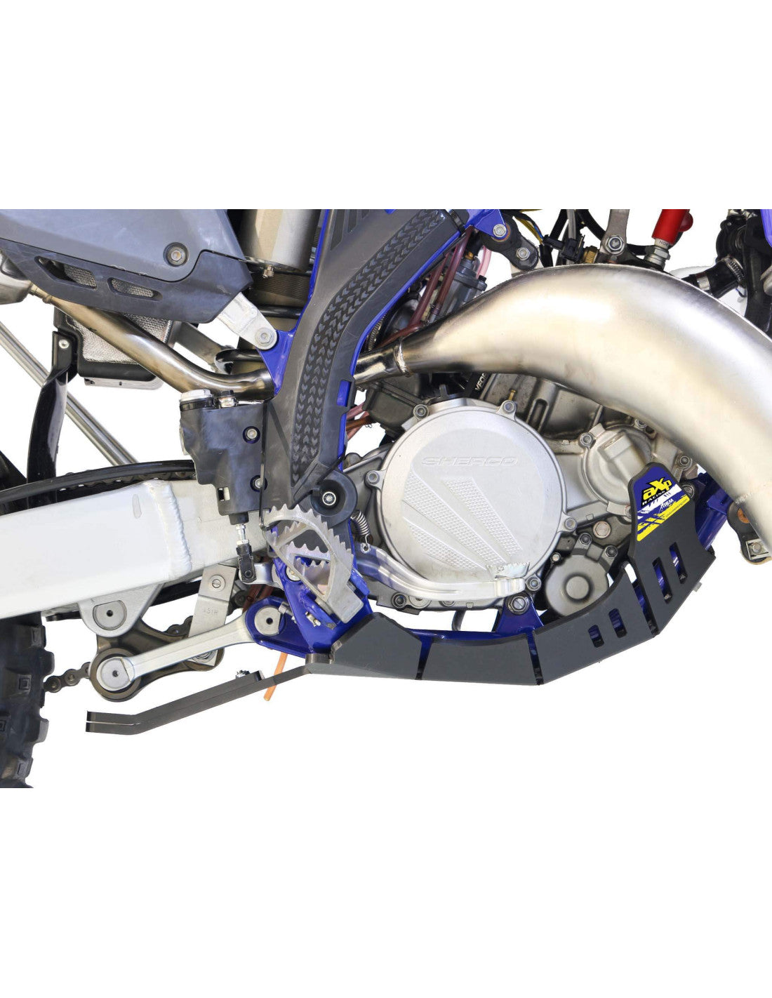 Côté droit du sabot noir en plastique PEHD avec protection de biellette pour Sherco 125SE Factory