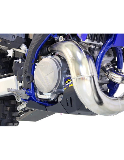 Black HDPE plastic skid plate with linkage guard for Sherco SE250 - SE300 Factory