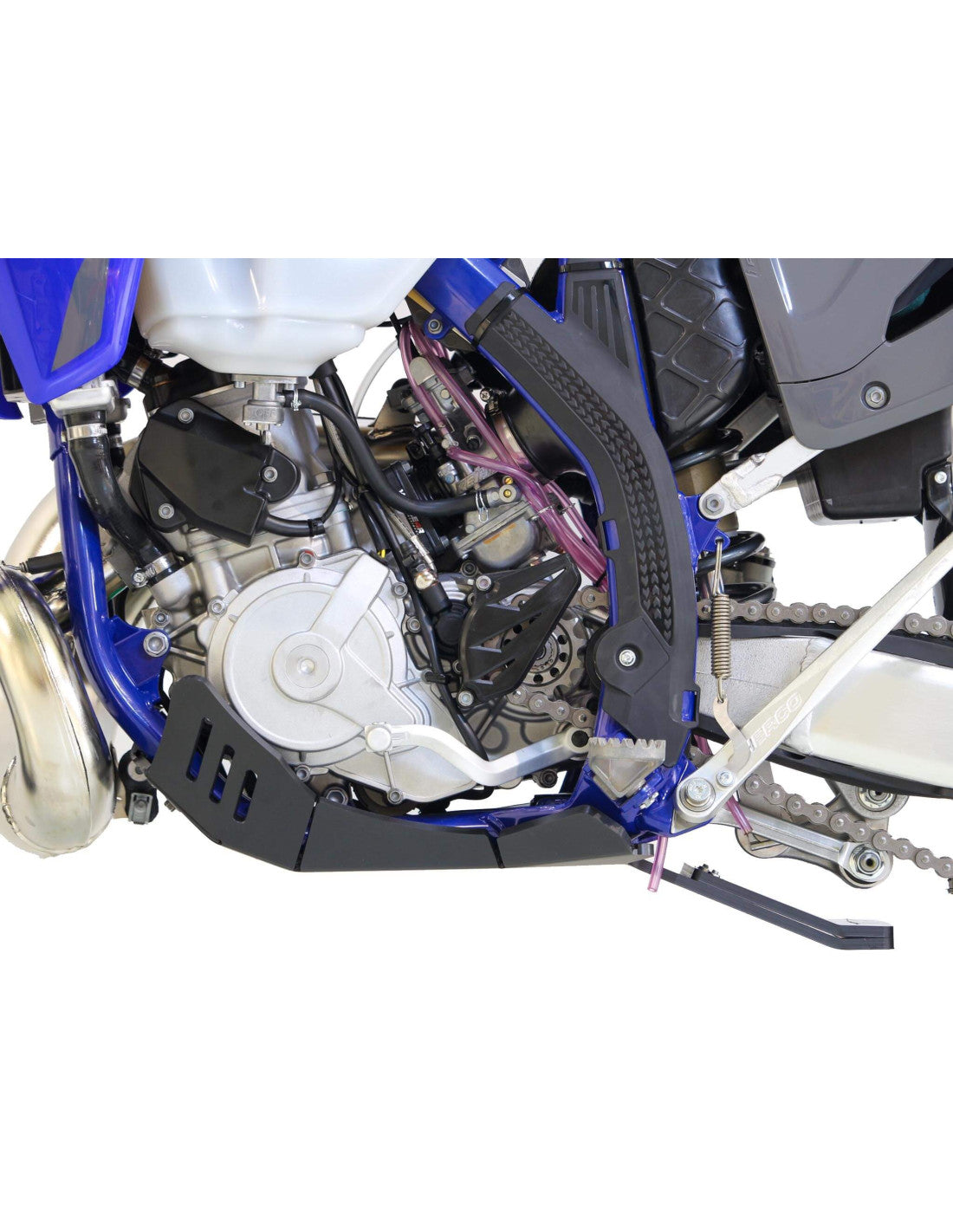 Côté gauche du sabot noir en plastique PEHD avec protection de biellette pour Sherco SE250 - SE300 Factory