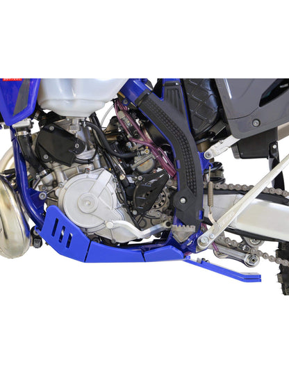 Côté gauche du sabot bleu en plastique PEHD avec protection de biellette pour Sherco SE250 - SE300 Factory