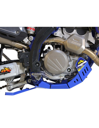Côté droit du sabot bleu en plastique PEHD avec protection de biellette pour Sherco SEF250 - SEF300 Factory