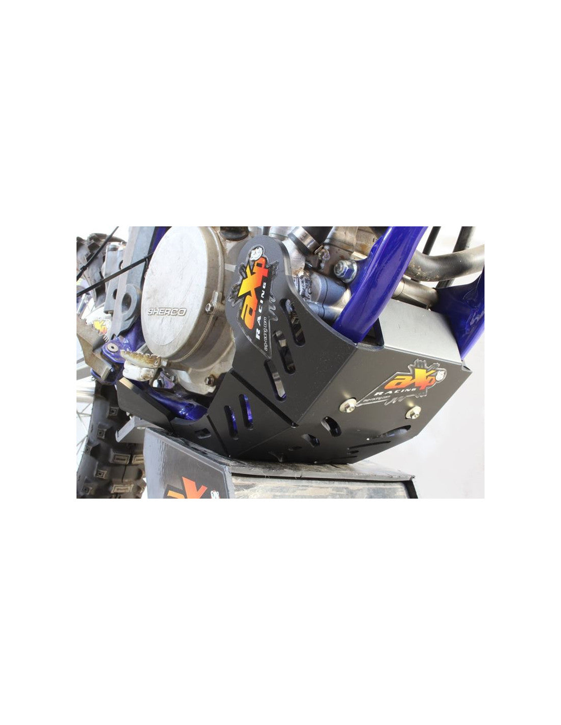 Côté droit du sabot noir en plastique PEHD avec protection de biellette pour Sherco SER250F - SER300F