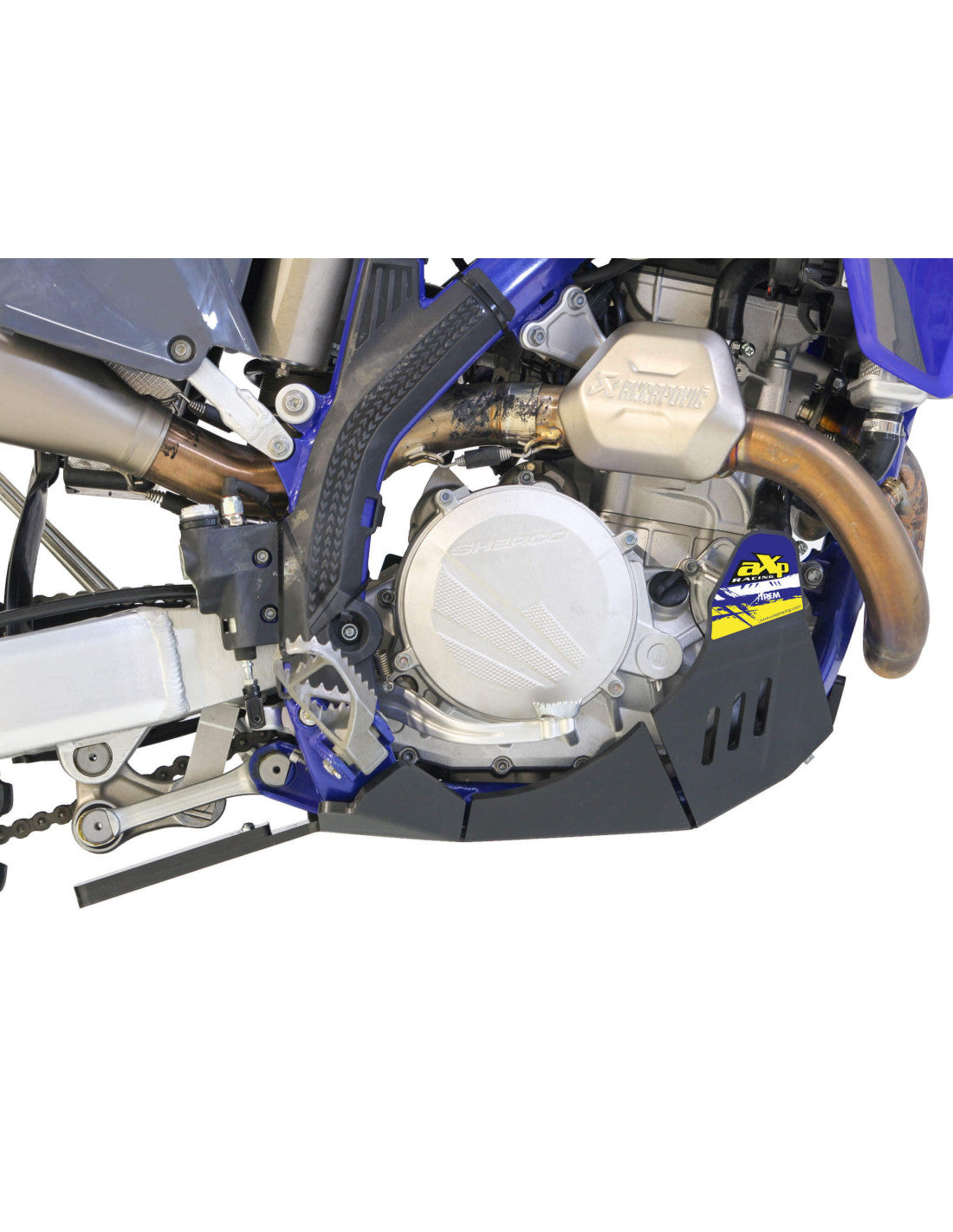 Côté droit du sabot noir en plastique PEHD avec protection de biellette pour Sherco SEF450 / SEF500 Factory