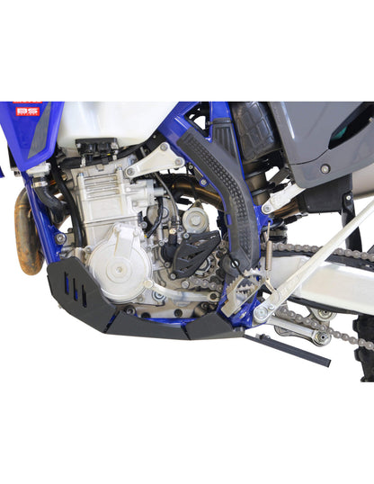 Côté gauche du sabot noir en plastique PEHD avec protection de biellette pour Sherco SEF450 / SEF500 Factory