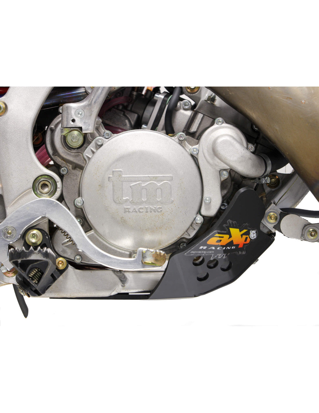 Right side of the 6mm HDPE plastic skid plate for TM Racing MX85