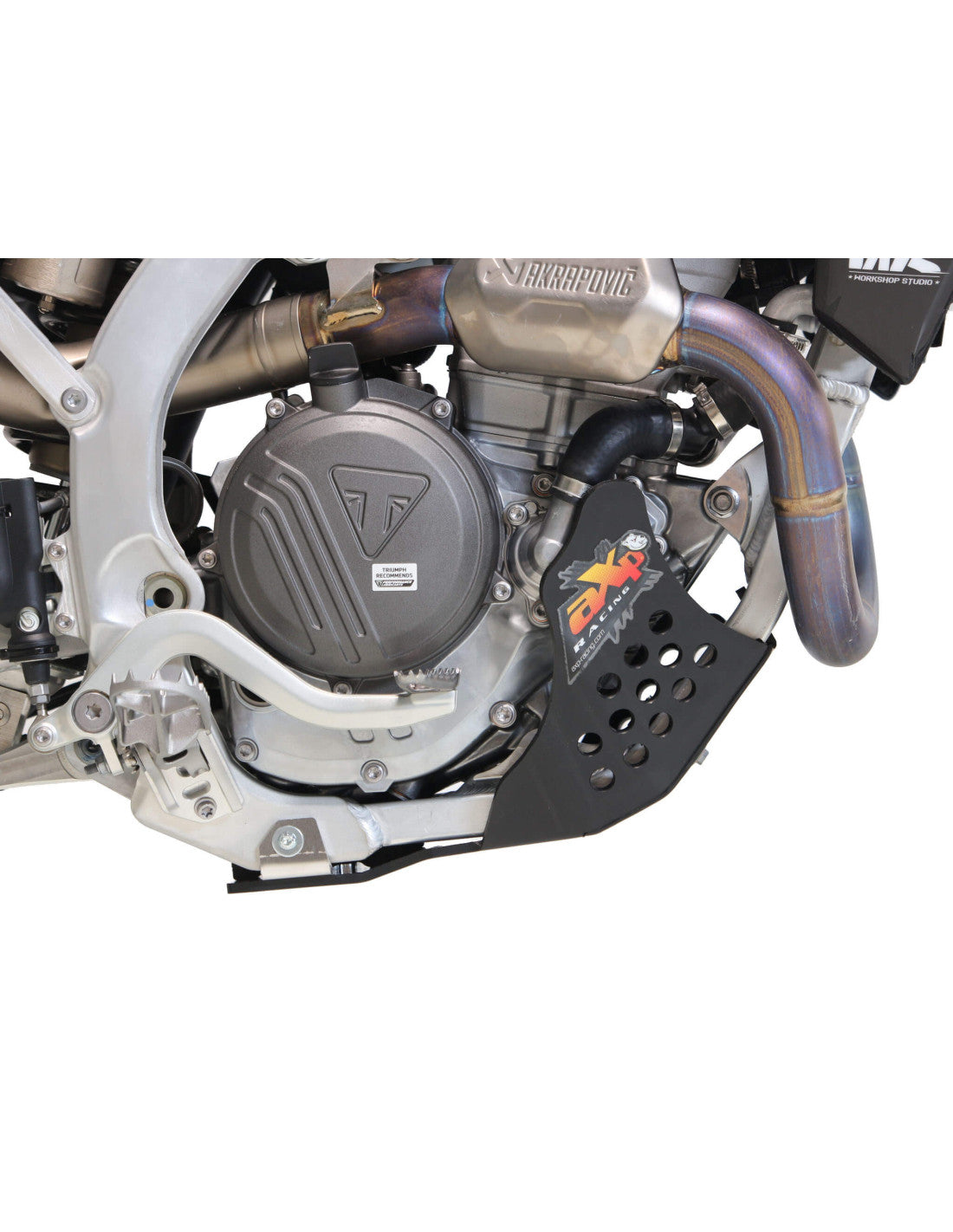 Côté droit du sabot noir en plastique PEHD 6mm pour Triumph TF250X
