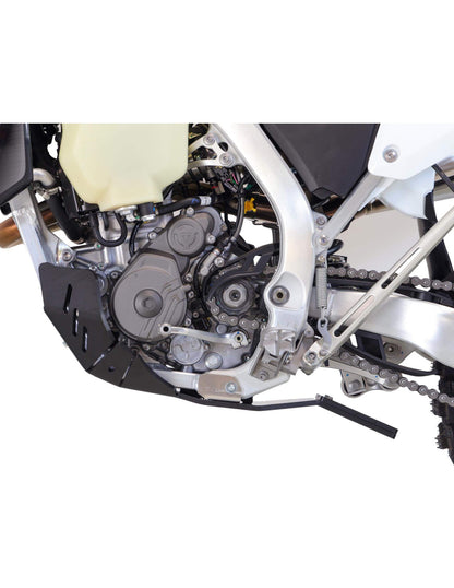 Côté gauche du sabot noir en plastique PEHD avec protection de biellette pour Triumph TF250-X et TF250-E