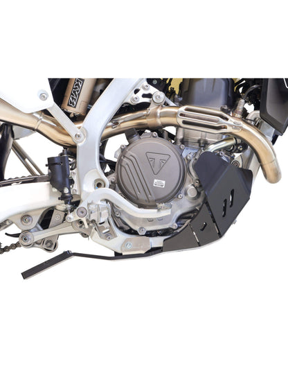 Côté droit du sabot noir en plastique PEHD avec protection de biellette pour Triumph TF450-RC et TF450-E