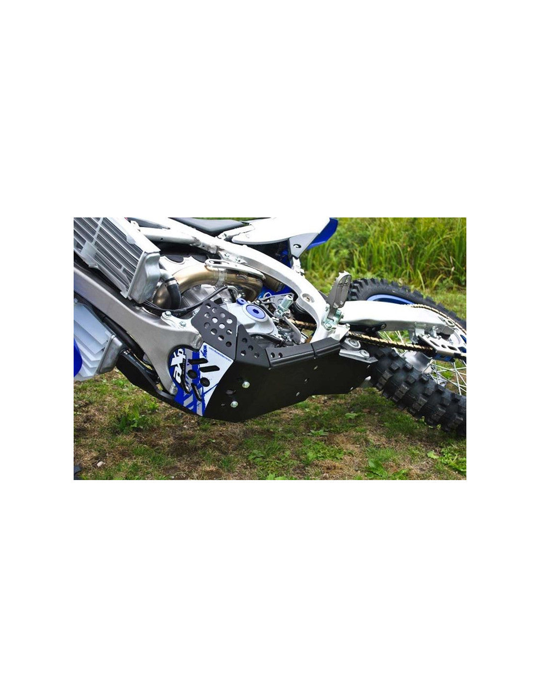 Côté gauche du sabot noir en plastique PEHD avec protection de biellette pour Yamaha - Fantic