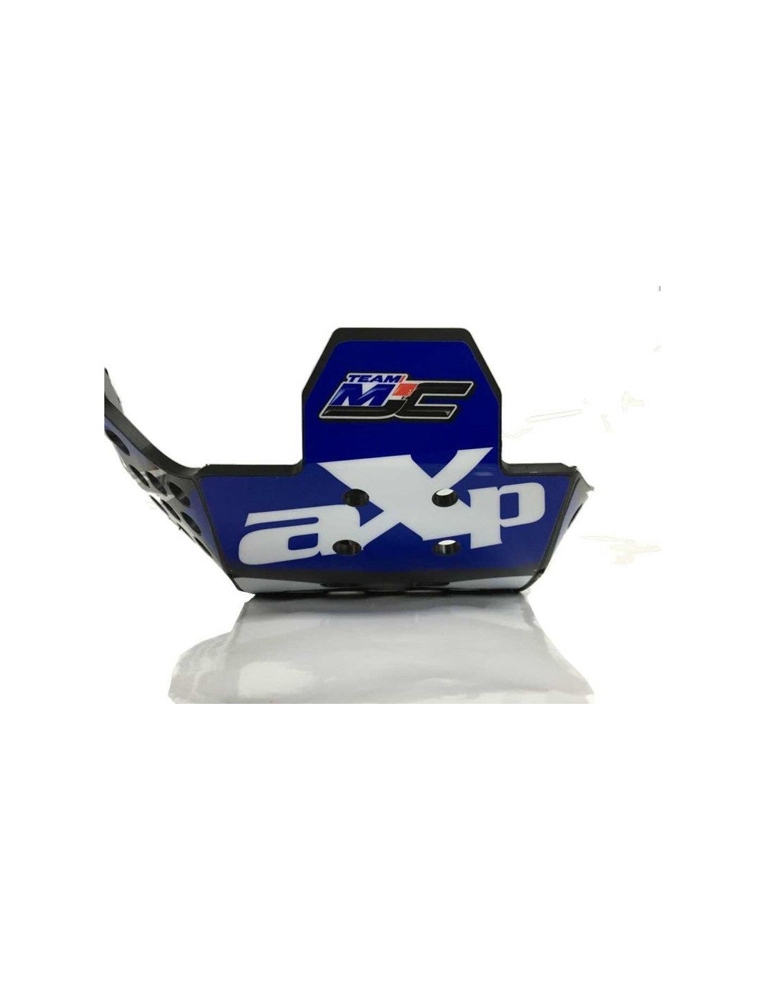 Vue avant du sabot noir en plastique PEHD 6mm pour Yamaha YZ125