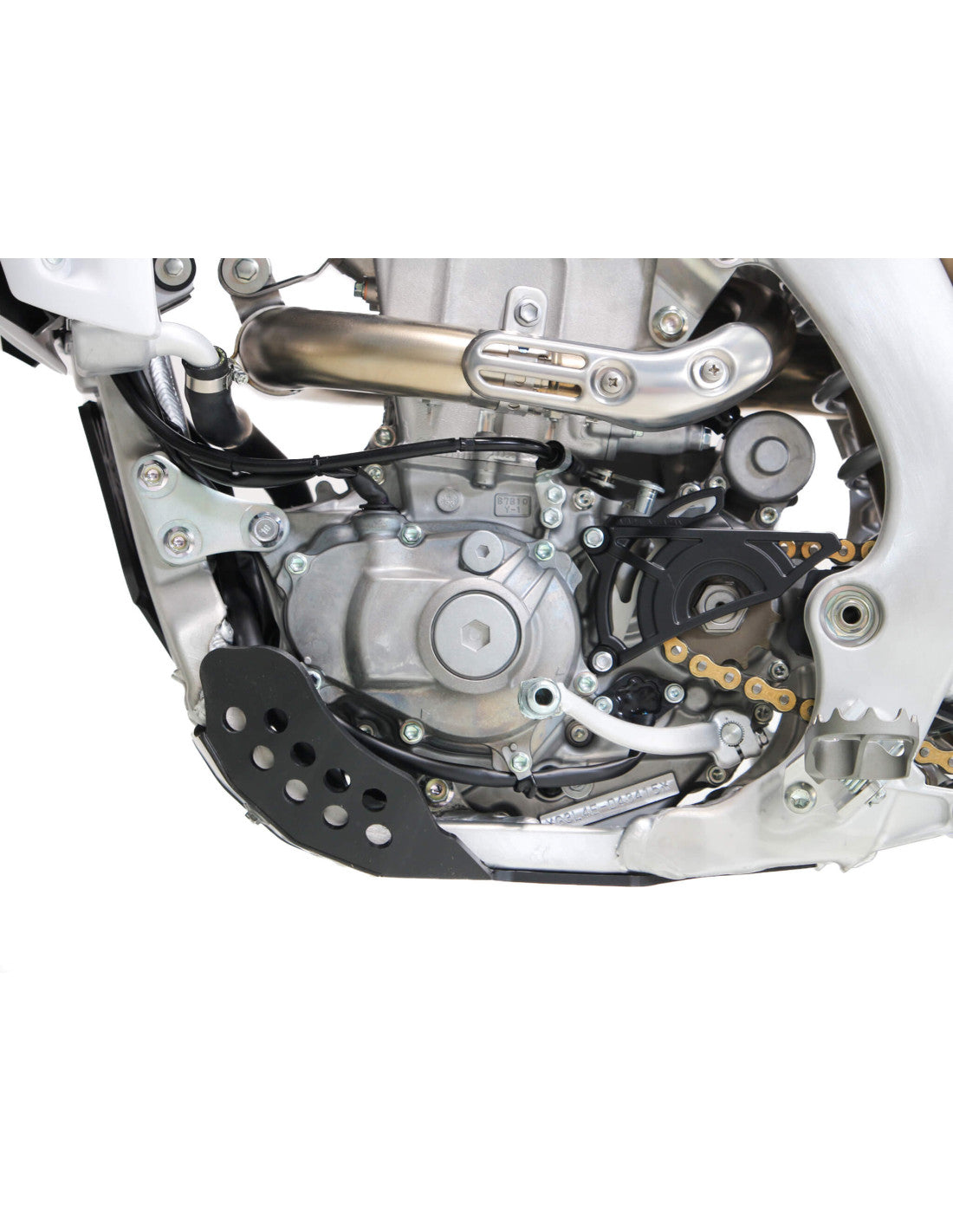 Côté gauche du sabot noir en plastique PEHD 6mm pour Yamaha YZ250F