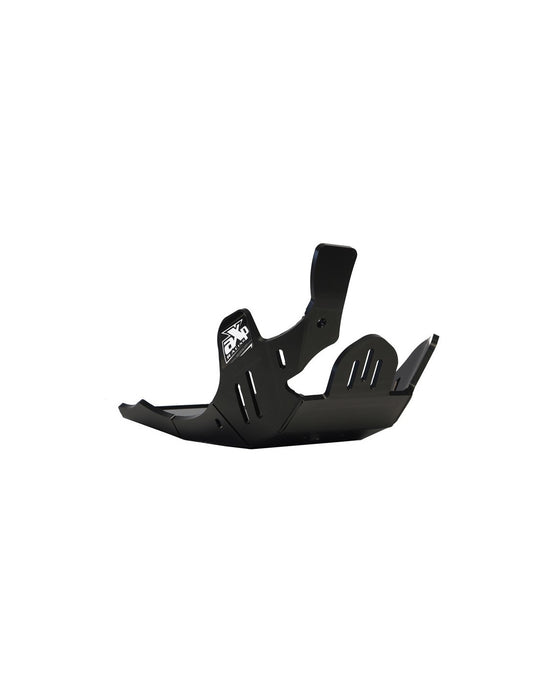 Black HDPE plastic skid plate with linkage guard for Yamaha YZ450F and YZ450FX
