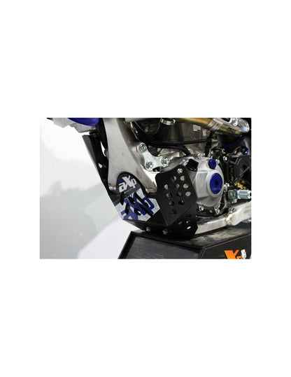 Left side of the black HDPE plastic skid plate for Yamaha YZ450F - WR450F
