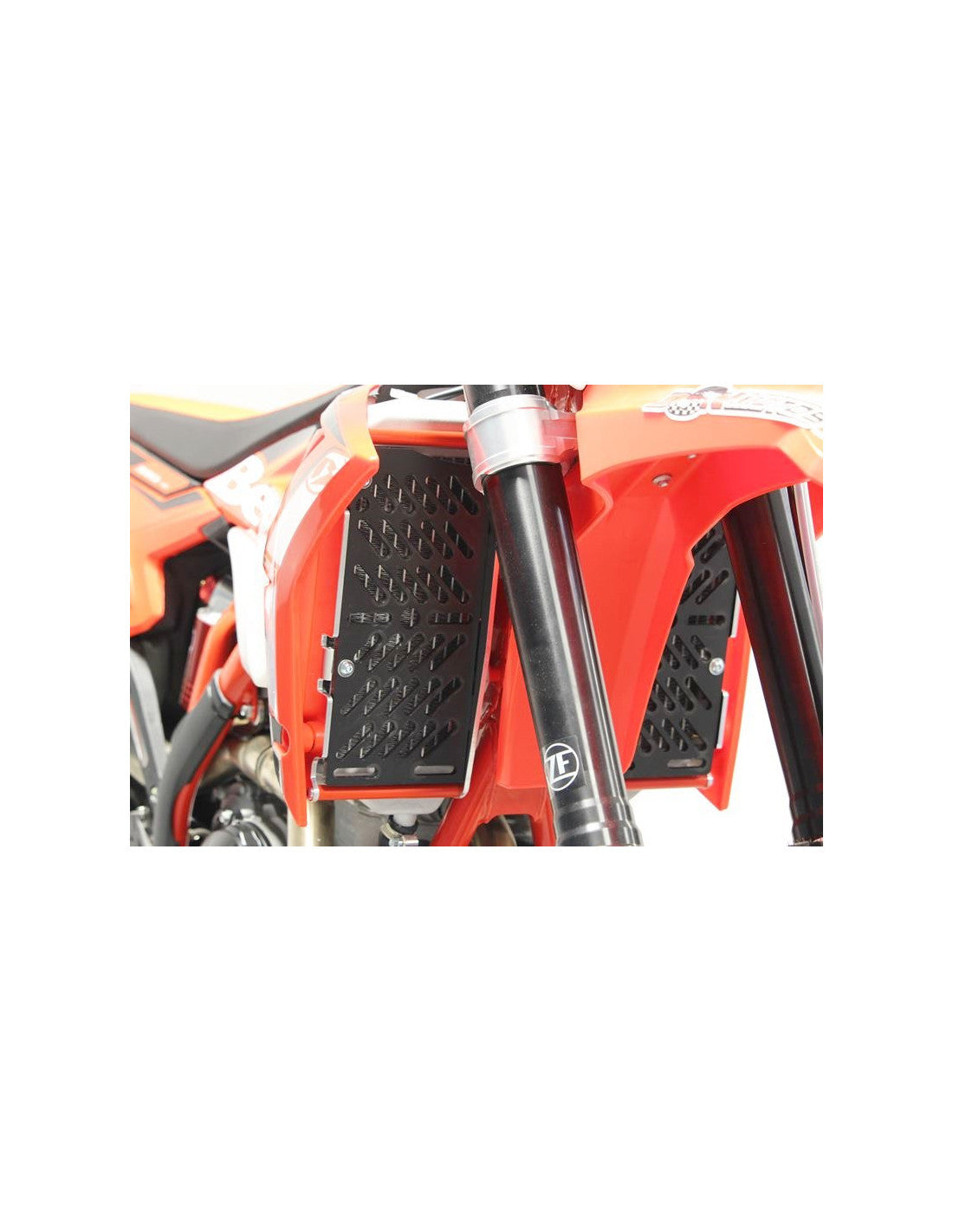 Side view of the radiator braces in aluminum for Beta 2T