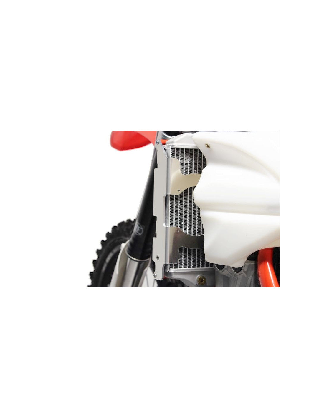 Vue arrière des protections de radiateurs en aluminium pour Beta 2T