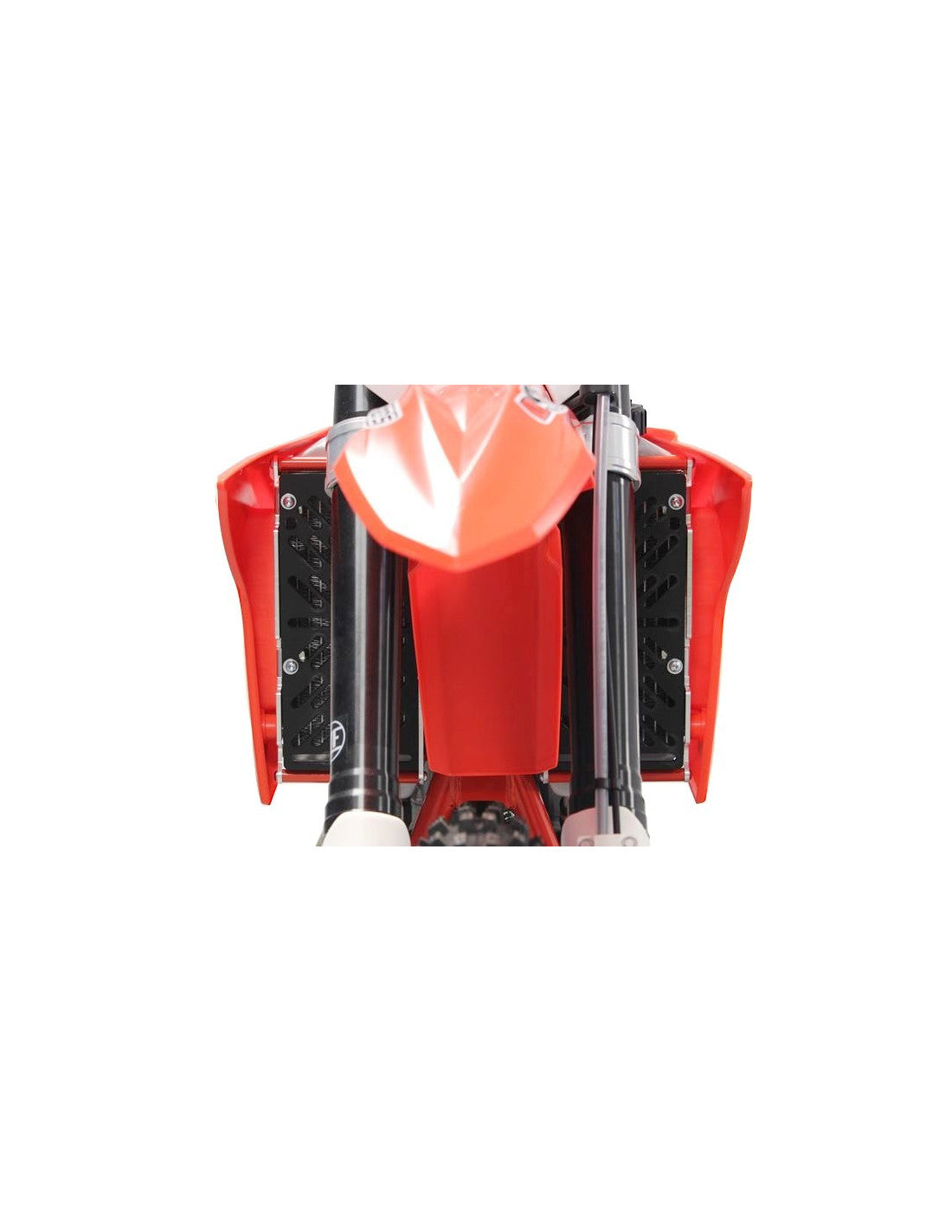 Front view of the radiator braces in aluminum for Beta 4T