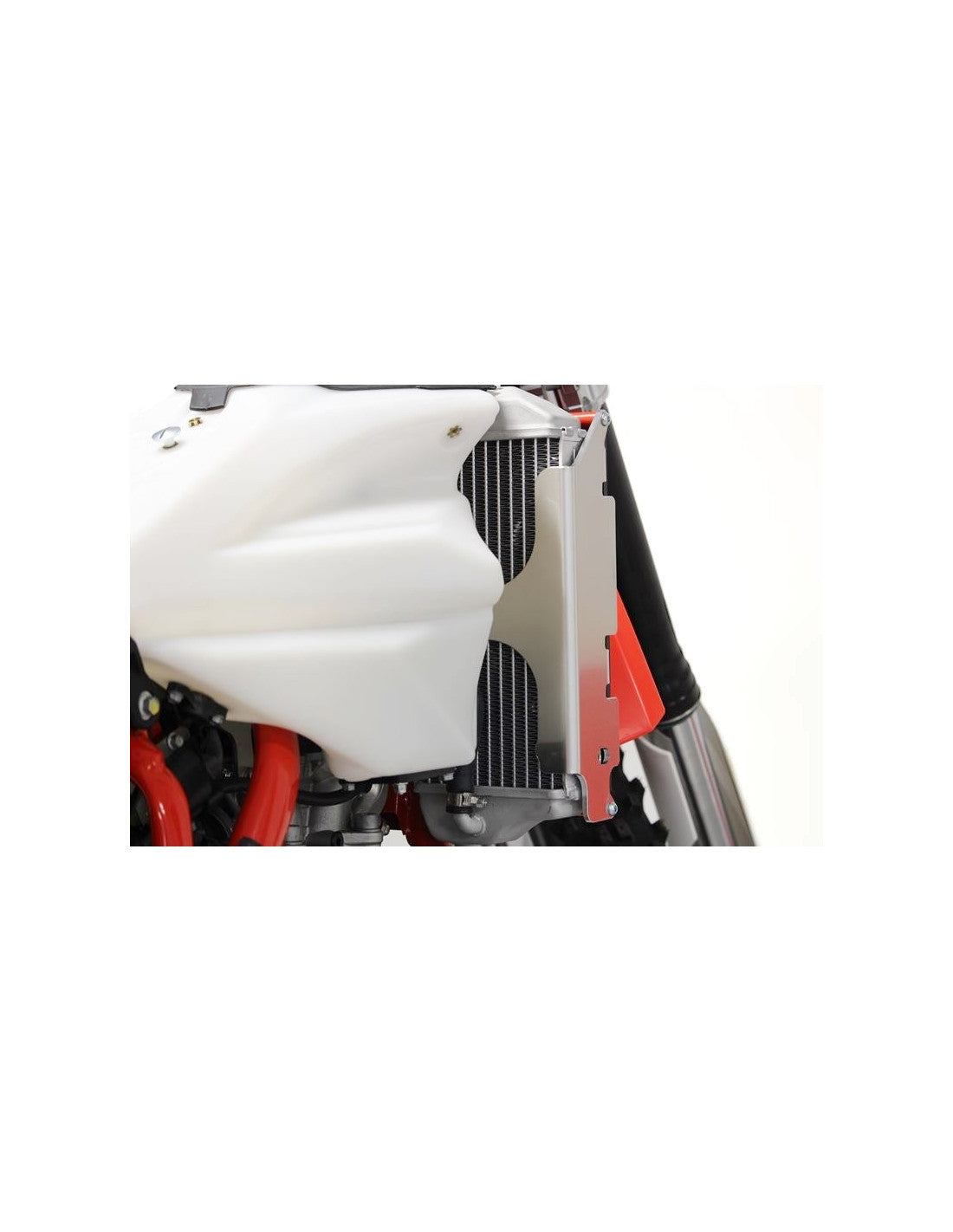Vue arrière des protections de radiateurs en aluminium pour Beta 4T