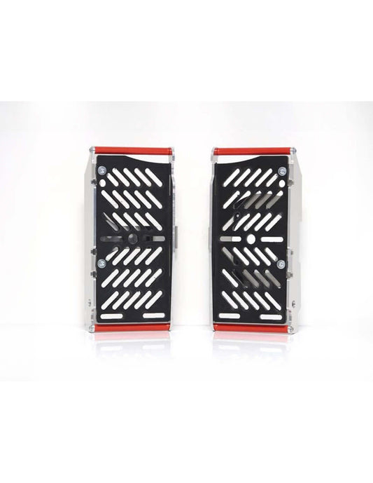 Protections de radiateurs en aluminium avec entretoises rouges pour Beta 350RR / 390RR / 430RR / 480RR Racing
