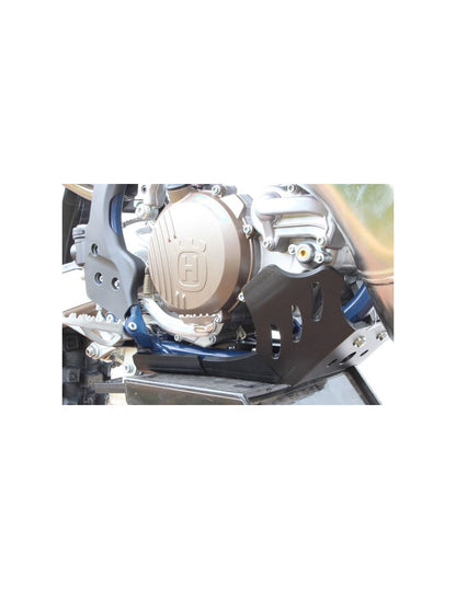 Côté droit du sabot noir en plastique PEHD avec protection de biellette pour GasGas - KTM - Husqvarna enduro 2T