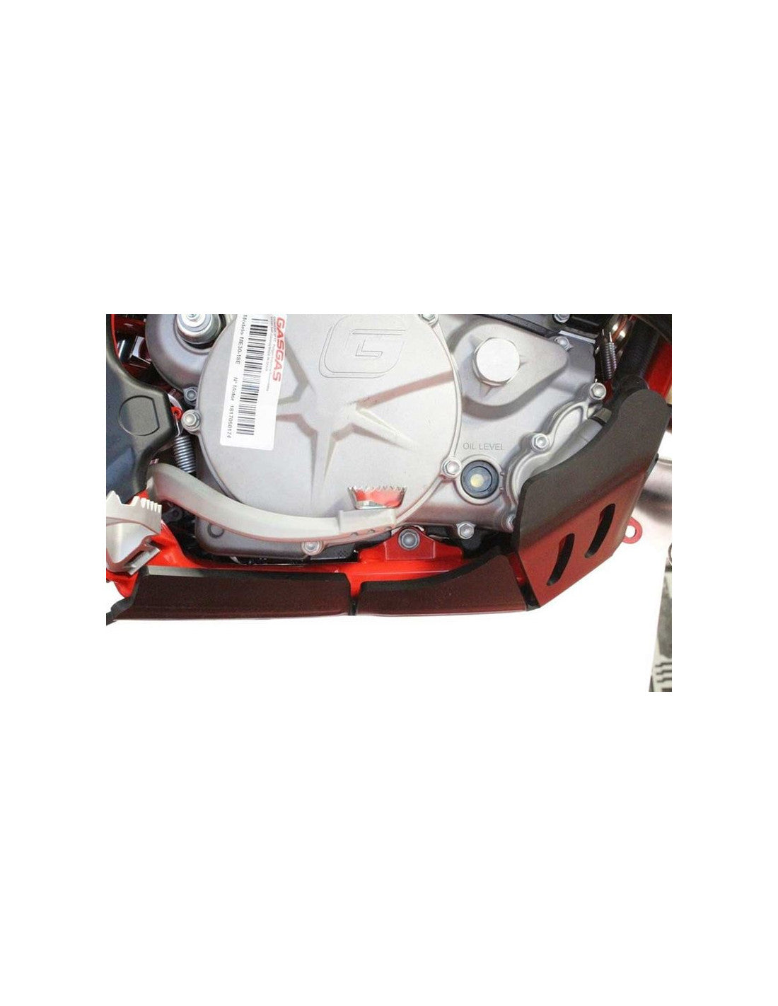 Côté droit du sabot noir en plastique PEHD avec protection de biellette pour GasGas Enduro 2T