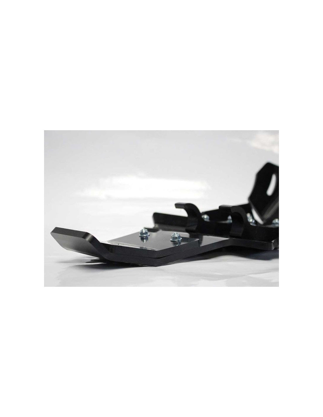 Black HDPE plastic skid plate with linkage guard for Husqvarna 250 - 300 2T