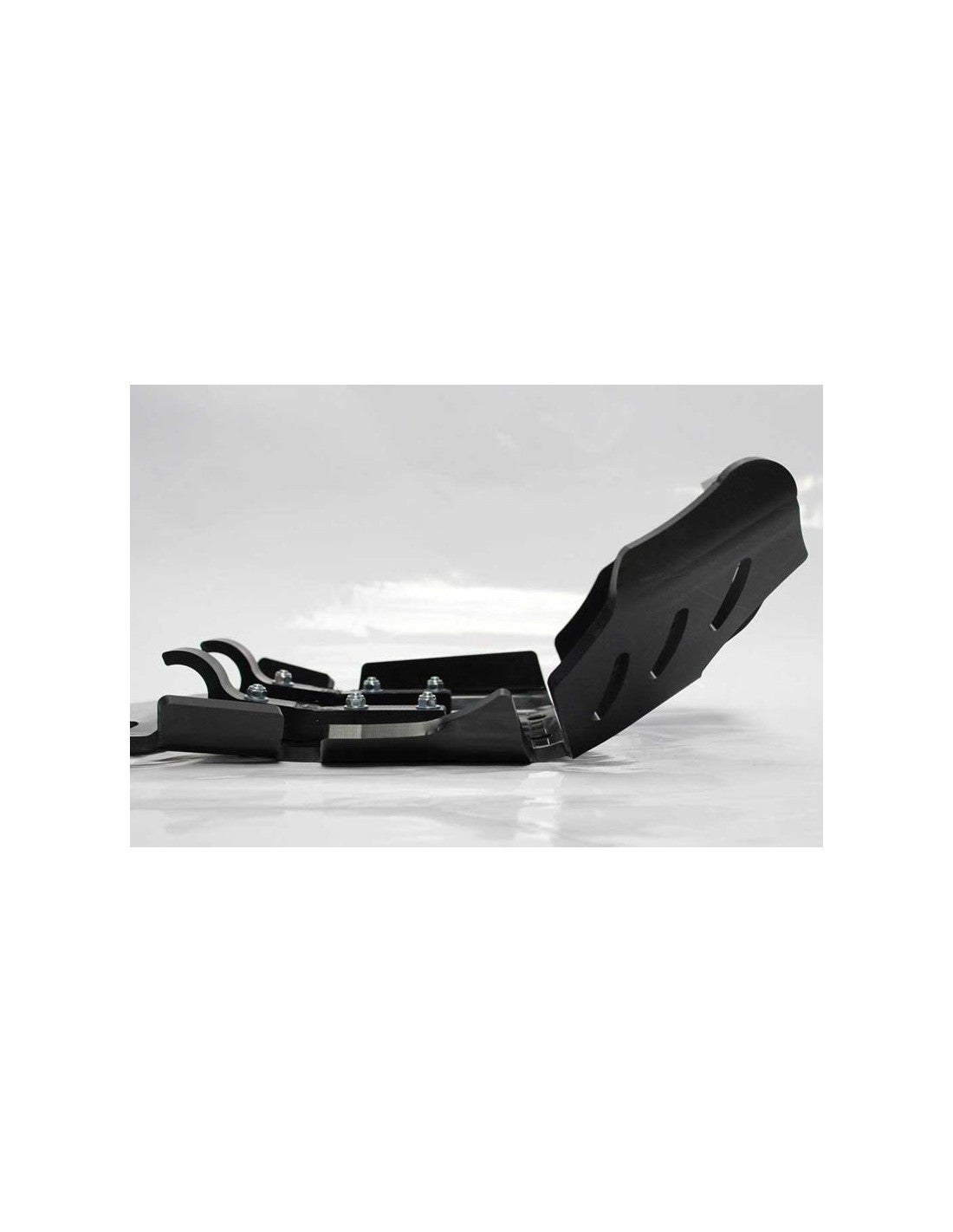 Côté droit du sabot noir en plastique PEHD avec protection de biellette pour Husqvarna 250 - 300 2T