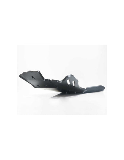 Black HDPE plastic skid plate with linkage guard for KTM 250EXC - 300EXC