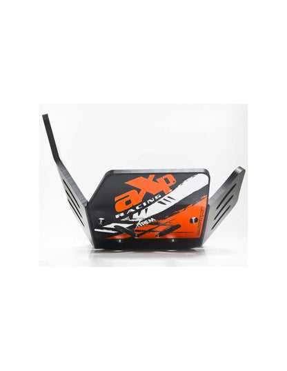 Vue frontale du sabot noir en plastique PEHD pour KTM 450EXCF - 500EXCF