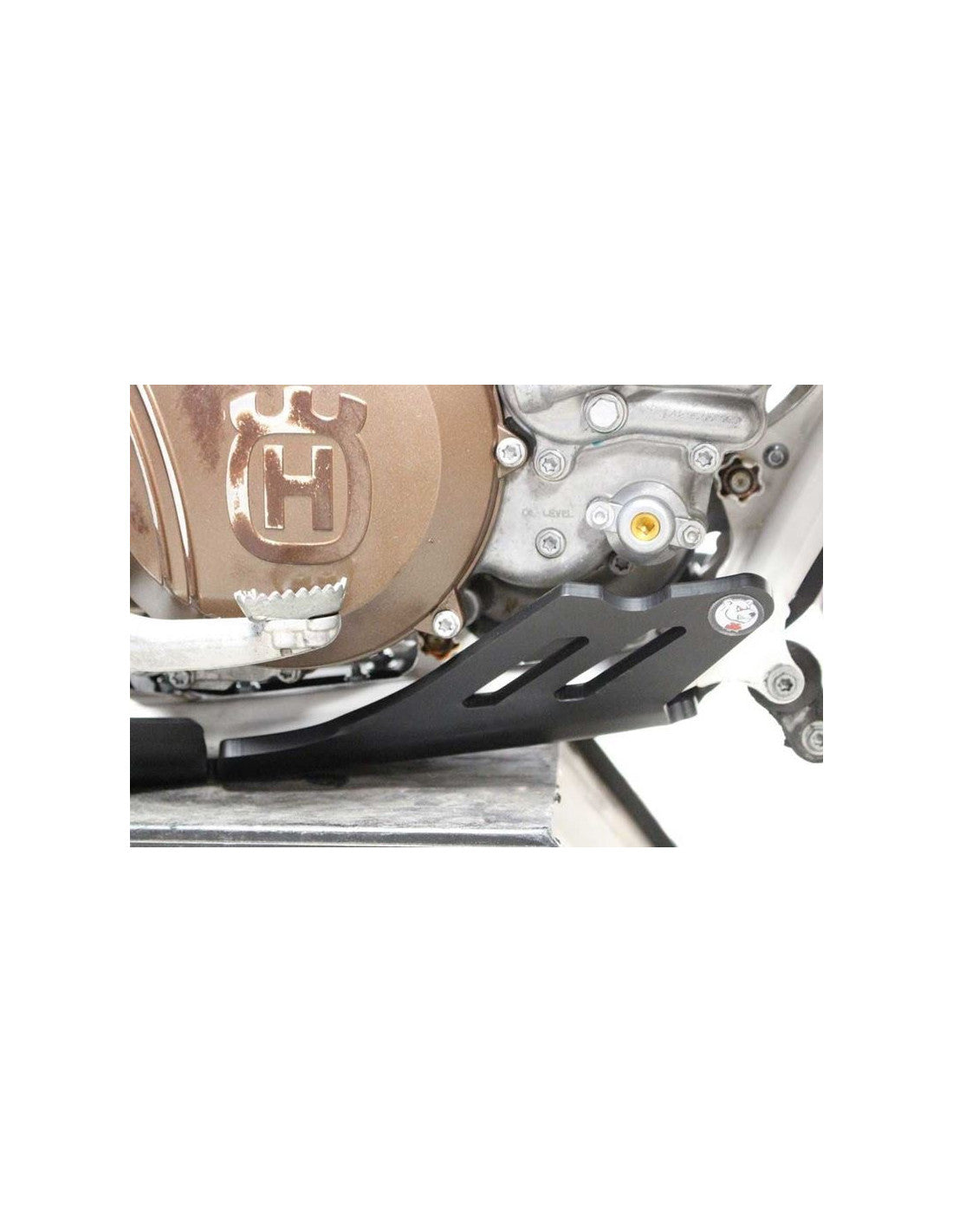 Côté droit du sabot noir en plastique PEHD avec protection de biellette pour KTM - Husqvarna 2T